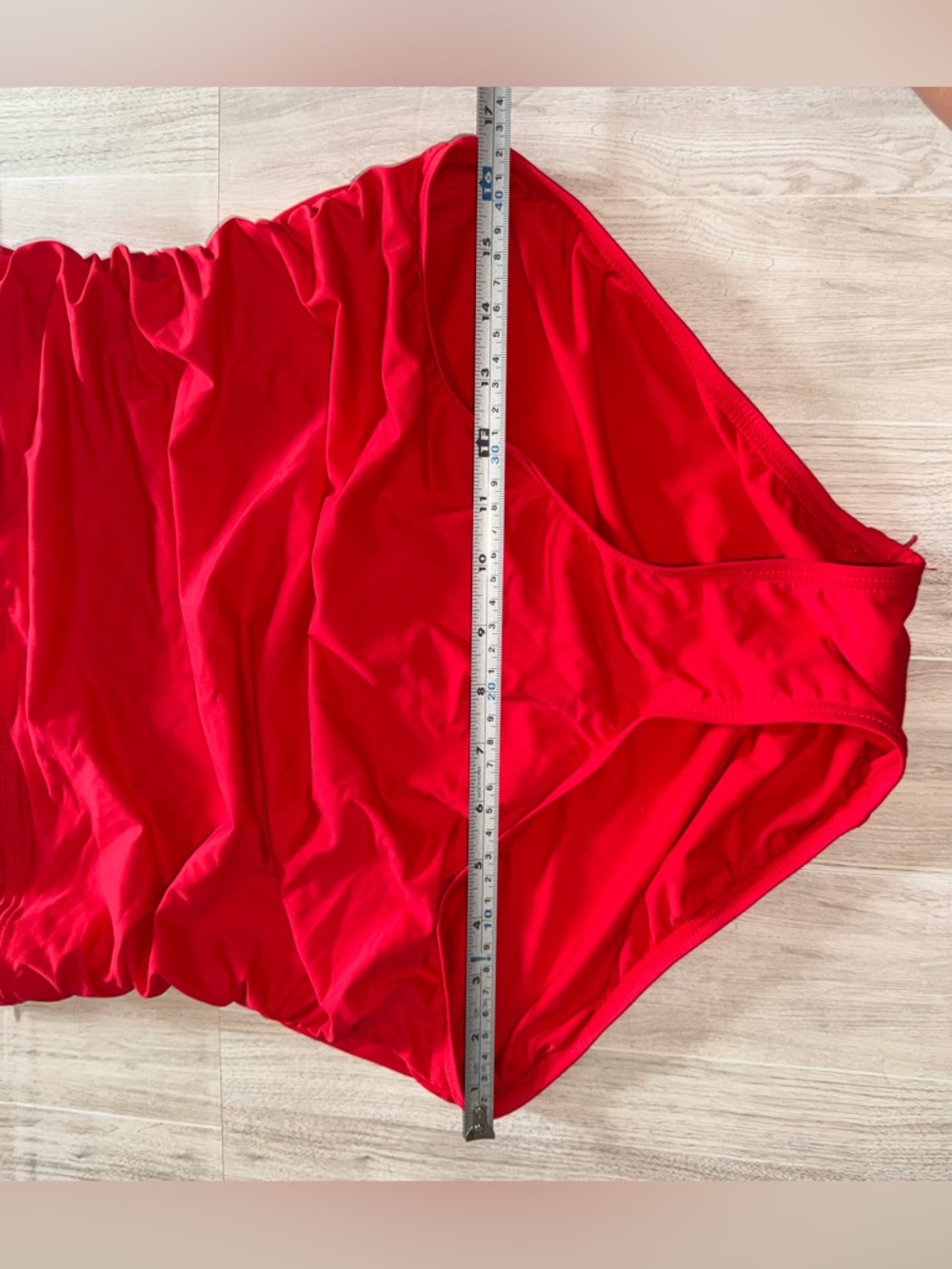 DKNY Red Ruffle-Front One-Piece Swimsuit - Picture 8 of 10